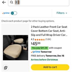 Bottom Leather Front Car Seat Covers