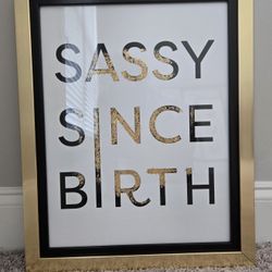 Zgallerie Sassy Since Birth Wall Art 
(Dimensions: 16" x 20")