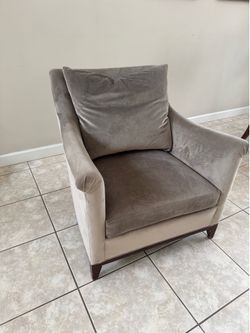 Suede Grey Accent Chairs