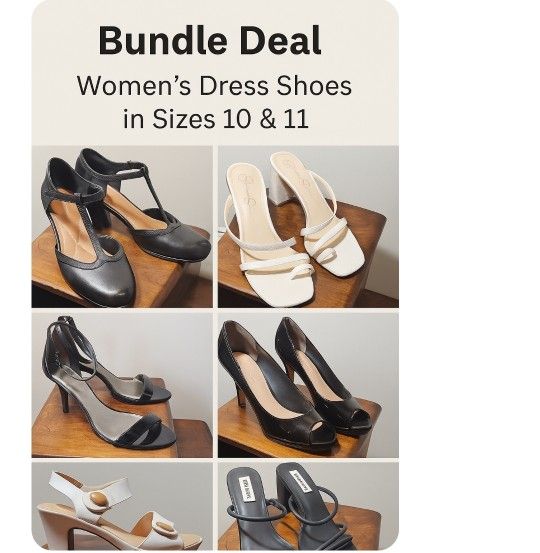 Shoe BUNDLE - 6 Pairs Of Women's Size 10/11 Summer Sandals