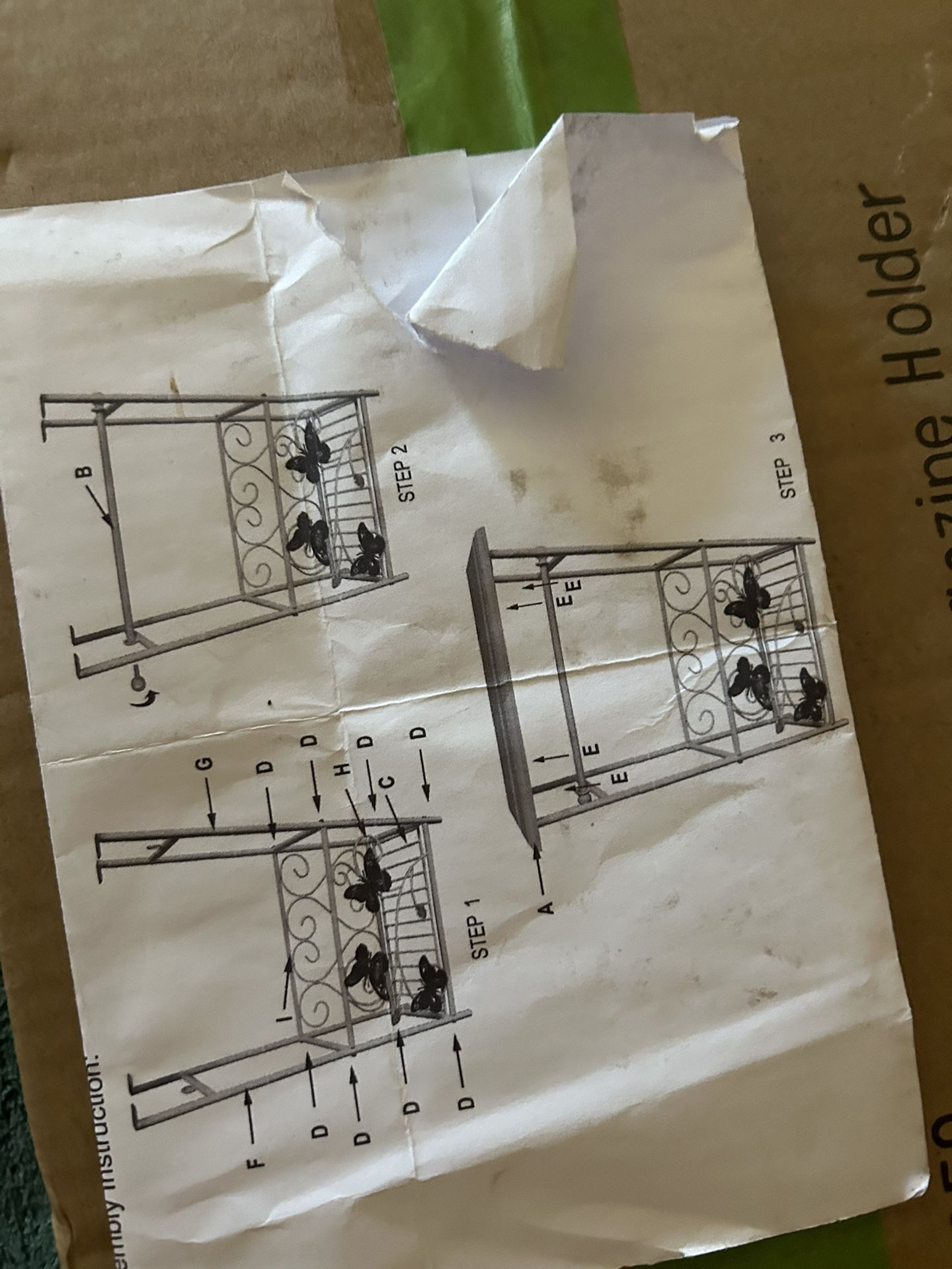 New Metal Butterfly Magazine Rack