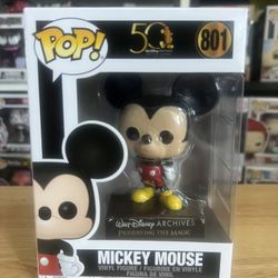 Mickey Mouse 50th Anniversary Funko Pop #801 Disney Walt Cartoon Mascot Icons