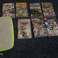 4 Nintendo Switch Games and Platoon 3 Switch Case 