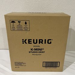 Brand new Keurig K-Mini Single Serve K-Cup Pod Coffee Maker, 6 to 12oz Brew size, with Cord Storage, Perfect for Small Spaces, Studio Gray
