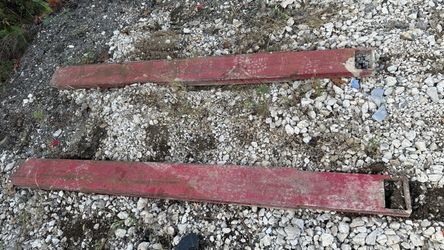 Forklift Tine Extensions Pair Red Steel
