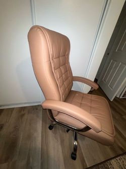 Brand new brown leather desk / computer chair