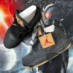 Jordan 4 Levi Black Blank Tag (Size 10)