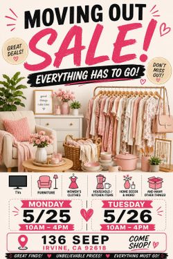 Moving Sale