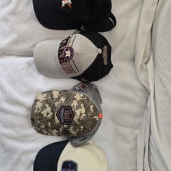 HOUSTON ASTROS 2017 WORLD CHAMPIONS CAP, HOUSTON TEXANS  & HOUSTON DYNAMO CAPS  RARE 