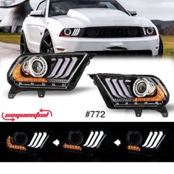 2010 TO 2014 FORD MUSTANG HEADLIGHTS (FOR THE PAIR) 