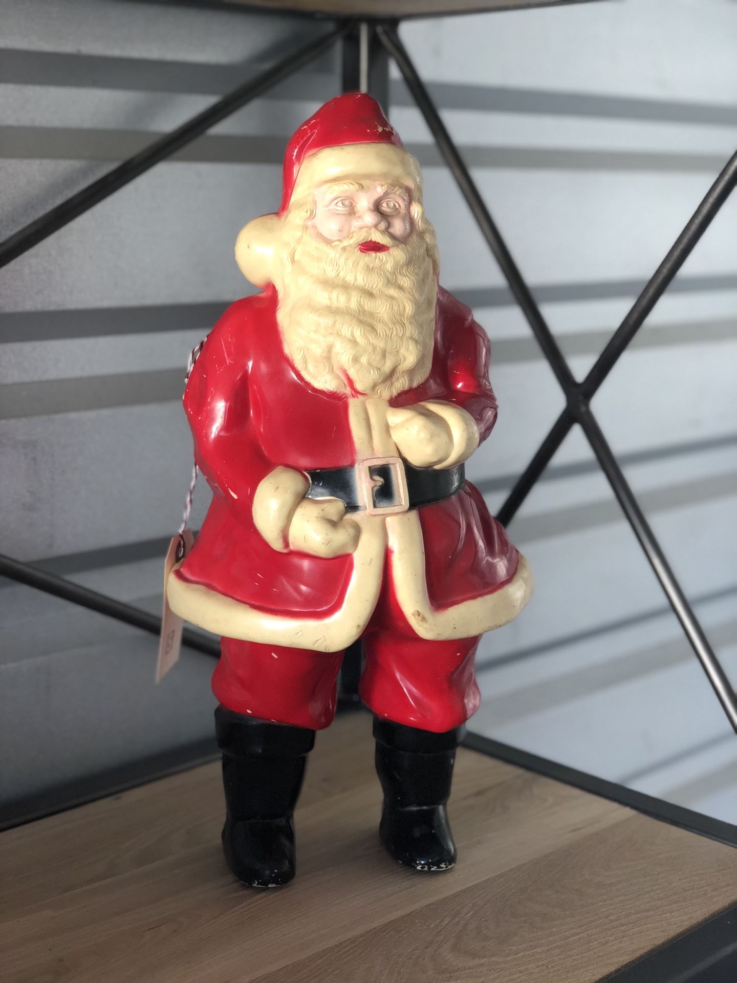 Vintage plastic SANTA CLAUS retro original Christmas Santa $125+ 16β BLOW MOLD blowmold