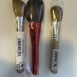 3 bareMinerals Bare Escentuals Brushes Tapered & Angled Blush & Flawless Face