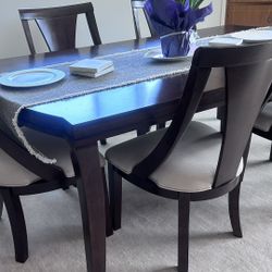 Gently Used Portland Dining Table, Six Chairs And Sideboard From MACY’s Home $350.00 CASH ONLY