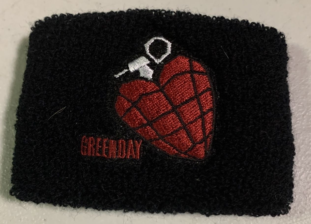 Green Day American Idiot embroidered sweat band wrist band