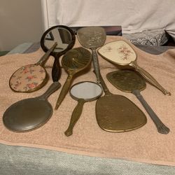 9 Beautiful Vintage/Antique Hand Mirrors