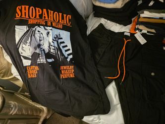 Shopaholic t shirt and cargo pants