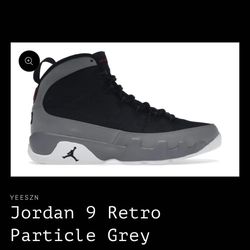 Nike Air Jordan 9 Particle Grey Size 12 14