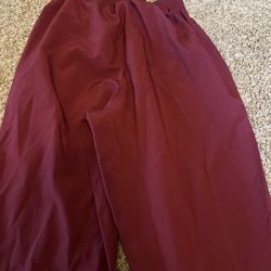 Womens XS Tall Wine Scrub Pants 