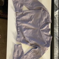 Purple Long Sleeve Crop top 