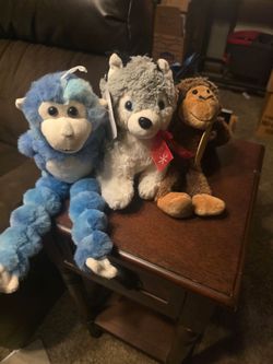 Soft Plush Stuffed Animal Toy Bundle - Set of 3