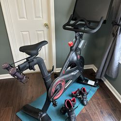 Peloton with Shoes And Weights  