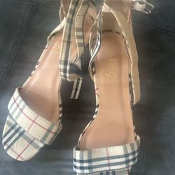 Worn Once Striped Print Wedge 