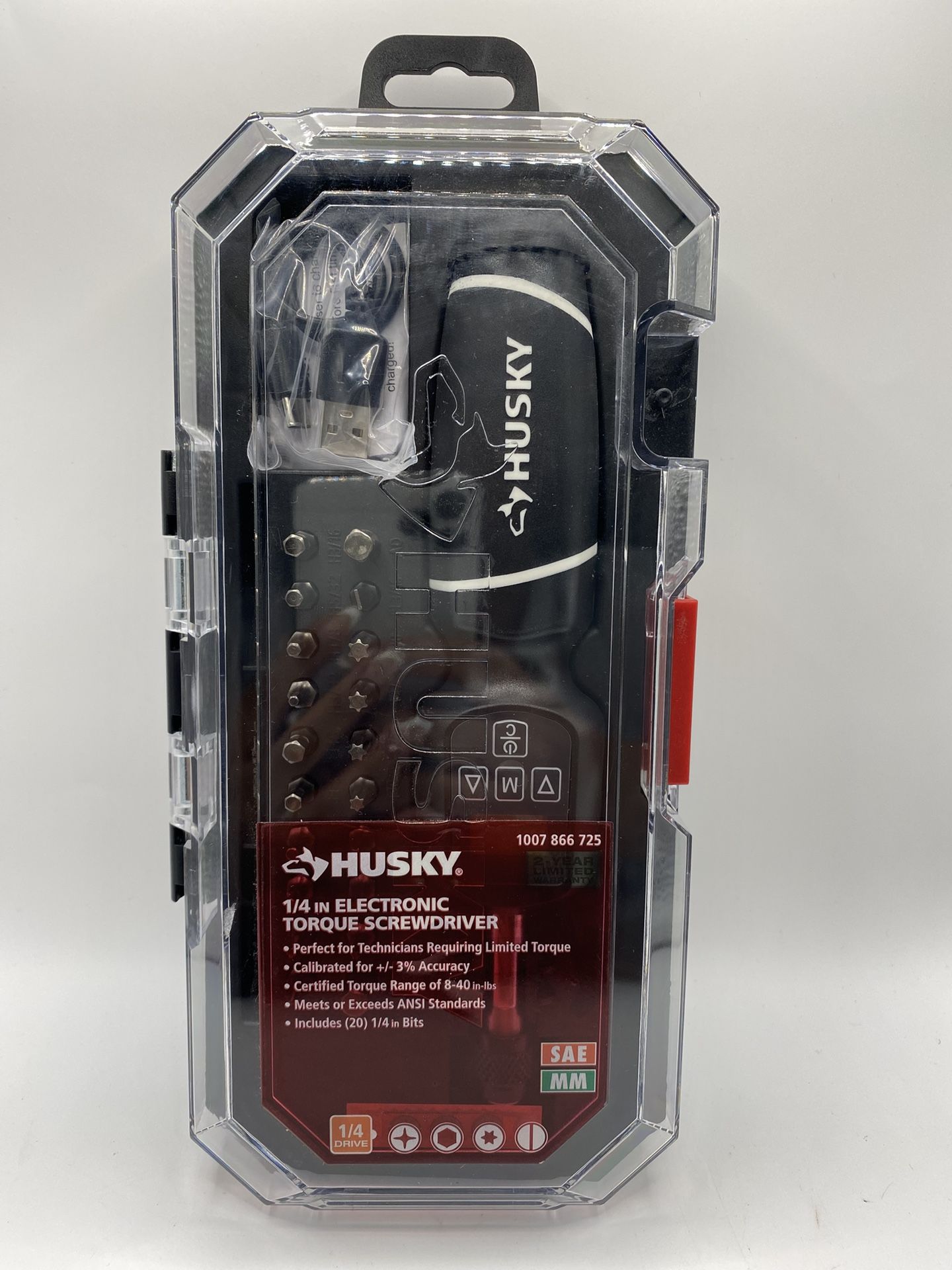 Electronic Torque Screwdriver Kit Husky 1/4-in Drive