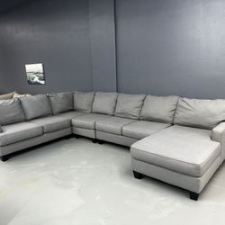 Large Grey Sectional Couch