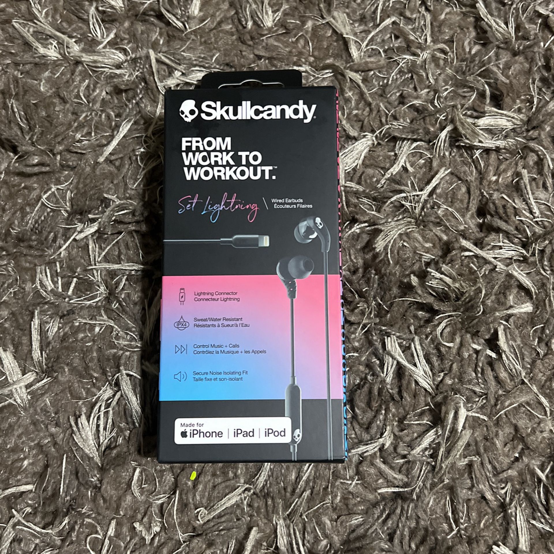 Skullcandy Set Lightning Wired Earbuds for iPhone, iPad & iPod -
