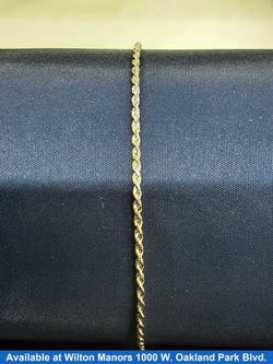 Rope Bracelet - Yellow Gold 14k (.585) 1.6 grams 7 inch