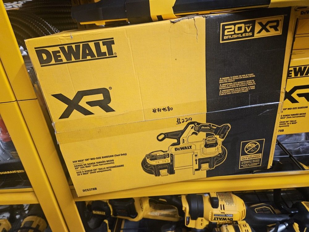 DEWALT20 Volt MAX 3 3/8 in. Cordless Brushless Bandsaw (Tool Only)