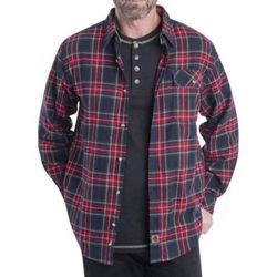 Legendary Whitetails Buck Camp Tartan Red Plaid Flannel Shirt Shacket Mens XLT