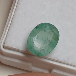 2.60ctw Oval Cut Columbian Emerald Loose Gemstone Ring Sized 