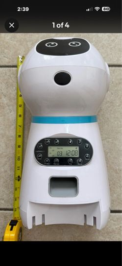 Robot Automatic Pet Feeder for Cats & Dogs RobPAF-35L No Bowl 3 D Batteries