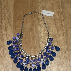 M. Haskell Silver Tone Blue Necklace  