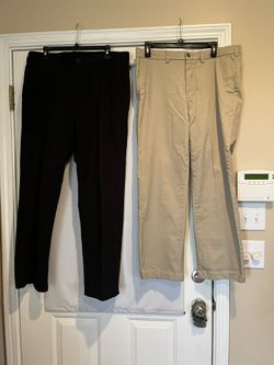 Men’s Pants: Black & Khaki Pair