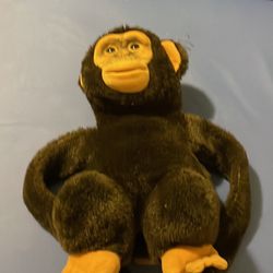 Vintage 1984 Child's Playmate Hosung Monkey Chimpanzee Hand Puppet Squeaks