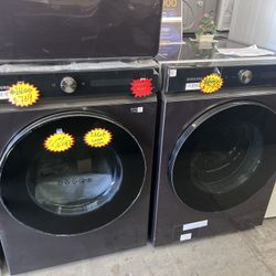 Retail $2198✨LARGE Samsung Bespoke Washer and Electric Dryer Set🔥