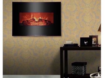 26 inch 1400w Wall-mounted Electric Fireplace Heater / Electric Heater / Heating Wire / Mechanical / Black