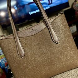 Kate Spade Rose Gold Glitter Purse
