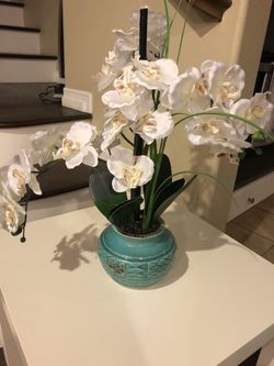 Artificial white orchid