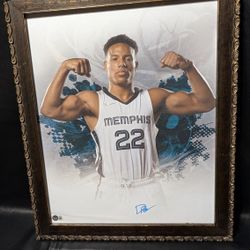 Desmond Bane Memphis Grizzlies 16x20 Beckett Witnessed Signed Photo Framed NBA Collectible