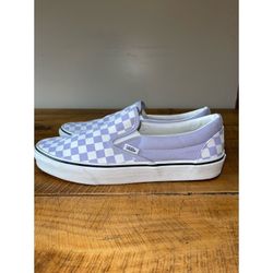 VANS WOMENS SIZE 7 LAVENDER CHECKERBOARD