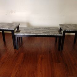 Marble Coffee Table With End Tables 