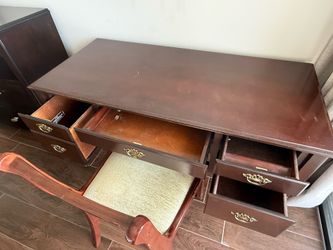 Wood Desk with chair