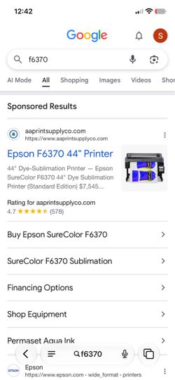 F6370 Industrial Sublimation Printer