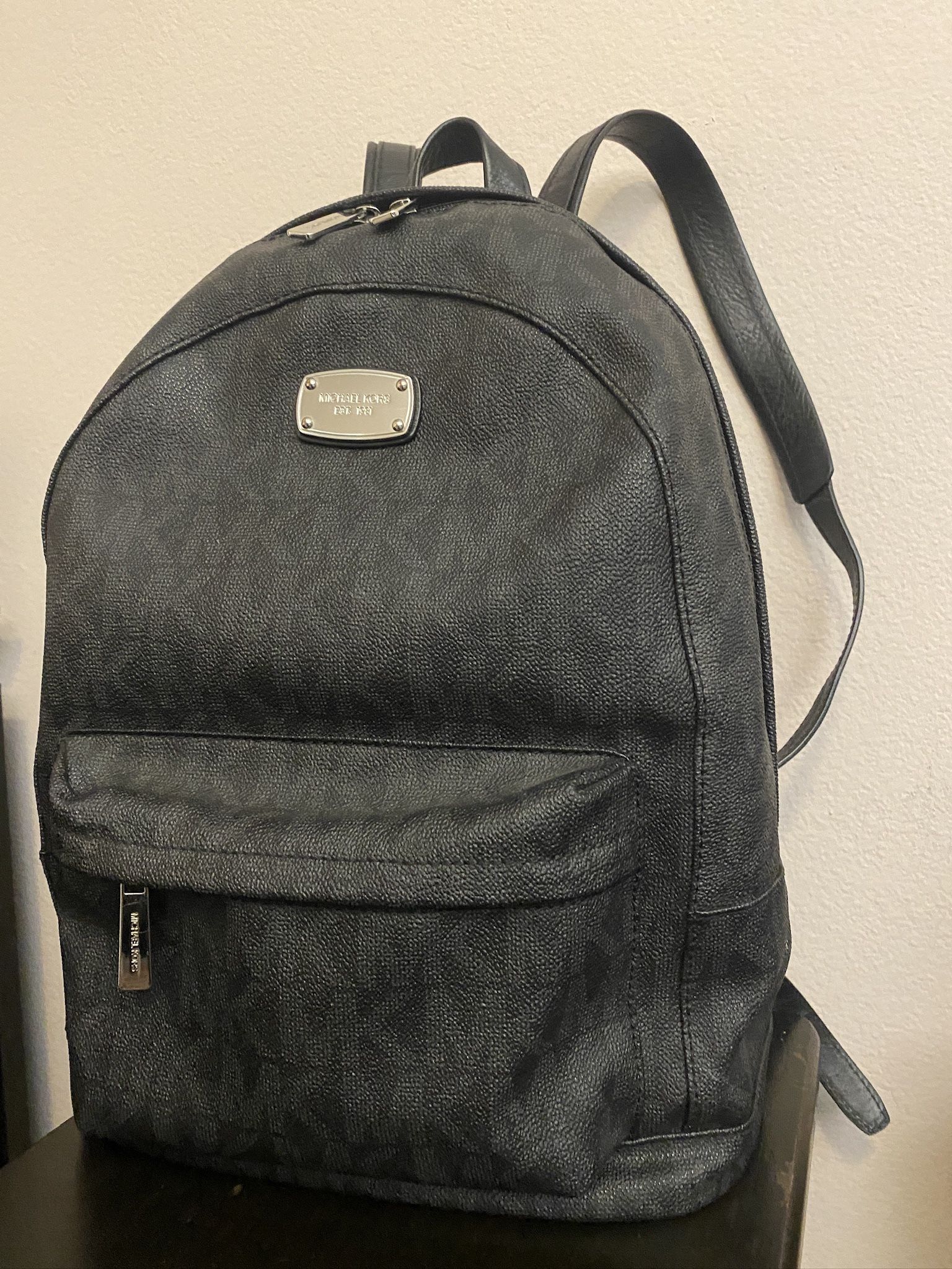 Michael Kors Large PVC Jet Set Backpack Black