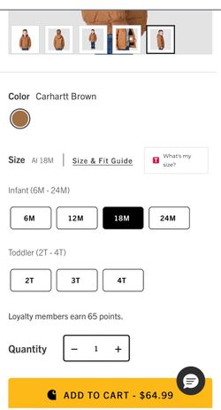 Carhartt Baby Hooded Jacket – Brown