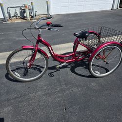 Schwinn Meridian Adult Tricycle 3 Wheel Bike w/ Basket