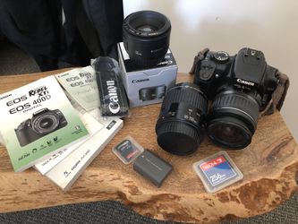 Canon EOS Digital Rebel XTI 400D Camera, 18-55mm Lens, 80-200mm Zoom Lens Set